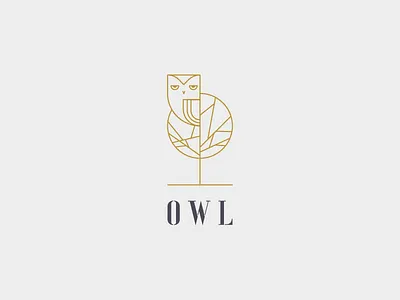 owl logo vol.3 bauhaus illustration logo new owl style type