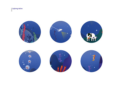 Exploring nature icon illustration