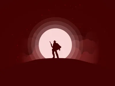 Full Moon Wrangler cowboy full moon mccree stars wrangler