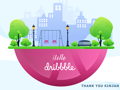 Hello Dribbble...........! debut shot dribbble park icon design mobile ui design