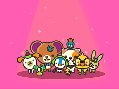 QTPs animals cartoon character design cute design digital drawing flat icons illustration kawaii