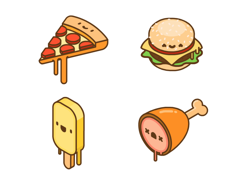 Fast Food! app character design funny game icon illustration interactive interface isometric vector