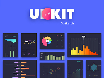 Chart Ui Kit - Free Download chart dashboard diagram download freebies kit sketch ui