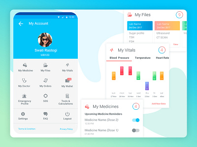 Patient Profile my account interface patient patient data profile