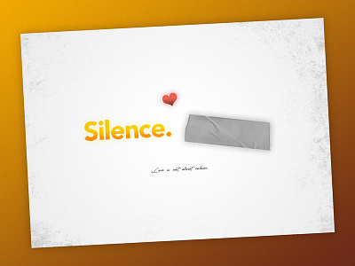 Love Is Not About Colour | Typography Project discrimination funny graphics humour illustration love minimal parody silence simple tape typography