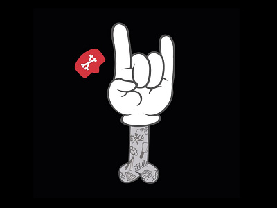 Hell YEAH! black cartoon design doodle hand icon illustration instagram like red sketch