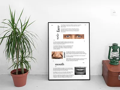 Face concept design poster print writing