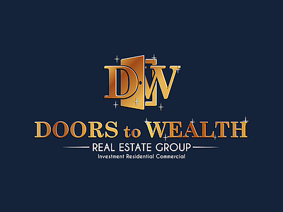 Doors to Wealth door graphicdesing logo