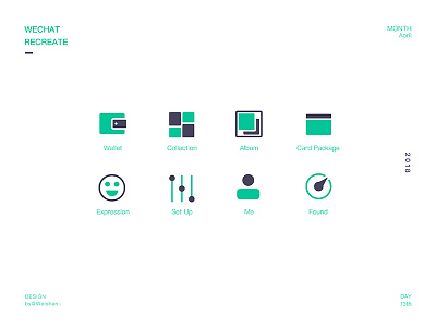 Wechat Recreate app buttons color design icon ios iphone system ui