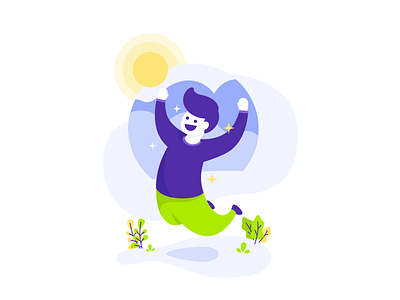 Joyfull Flat Illustration character cheers flat inkscape joy simple