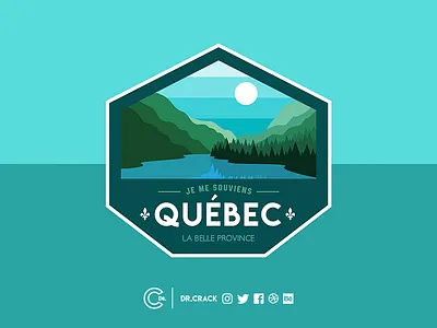 Quebec Badge badge dr.crack drcrack nature quebec wild