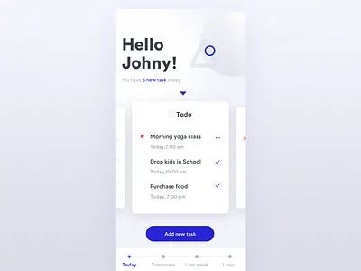 Todo List app interface ios mobileapp schedule task tasks todo ui uidesign