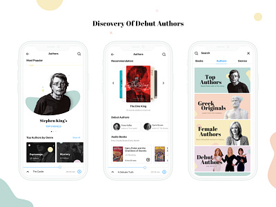 Discovery of Debut Authors - Reader App app book clean design discovery ios minimal mobile app ui ux