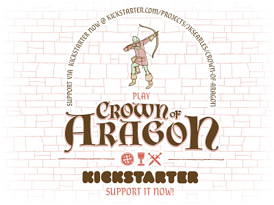 Crown of Aragon Game Crowdfunding crowdfunding fantasy game game art illustration logo design medieval spain vector art