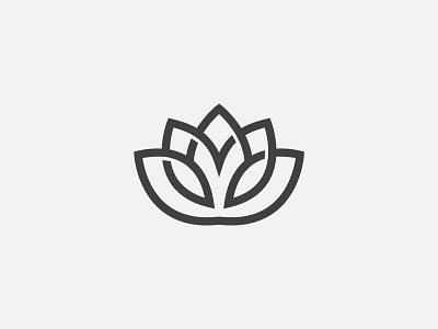 Lotus Flower flower icon leaf logo lotus mark med spa sun symbol