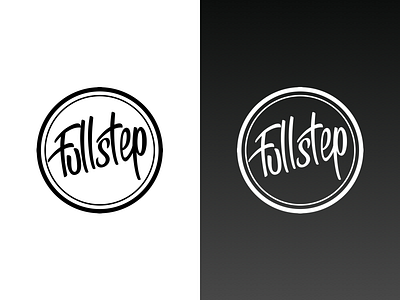 Logo Fullstep black design graphic logo logotype street typography white