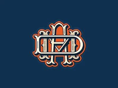 DAM Monogram branding lettering logo monogram vector word