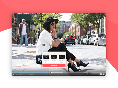 Syte Shoppable Video Player fashion video image recognition interactive product design shop shoppable video similar items ui ux video player