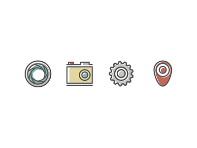 App Icons - First set app flat icons icons set maps photo photoshoot pin screen vector web app