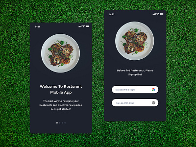 Restaurant Mobile App mobileapp signup uiux