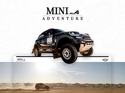 MINI ALL4 ADVENTURE | Landing Page art director dakar landing page milano mini ui ux
