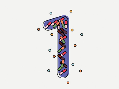 1 color editorial first layout line magazine number one pill