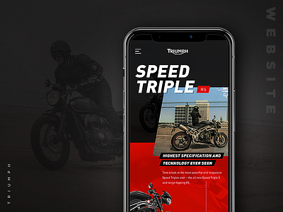 Triumph website concept concept design motor responsive triumph ui webdesign website