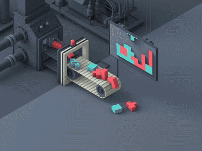 SmartPacking for Containers 2 ae animation blocks c4d containers isometric scan smart packing tetris