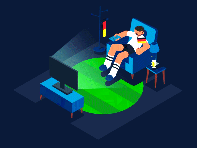 WorldCup2018 after effects animation cycle gif illustration isometric loop motiongraphic rig