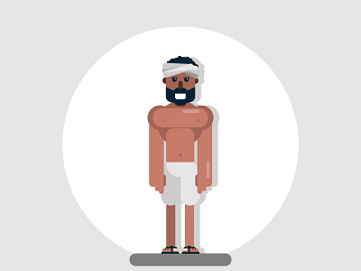 Indian Farmer #2 character design farmer flat design graphic illustration indian man shapes simple vector