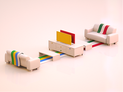 Brazil x Mexico - Fifa World Cup 2018 brazil c4d football isometric mexico soccer