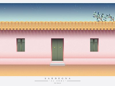 Sardinian House 3d architecture concept door house illustration illustrator lettering logo photoshop sardinia sky