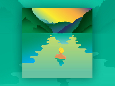 Lisa design dribbble illustration lake shot wife