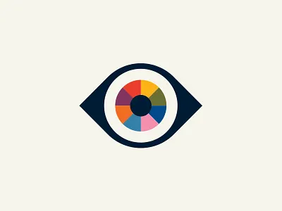 Rainbow Eye branding color eye logo rainbow. illustration wheel