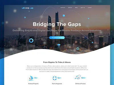 Wve Labs - New Branding #1 app branding development gradient illustration logo material design waves web website