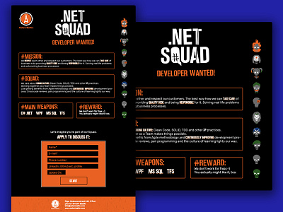 Dot Net apply Landing page apply form landing page logo single page ui webdesign