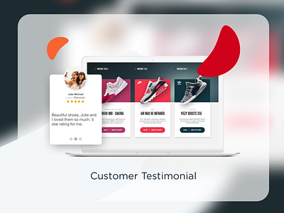 landing page illustration for convertproof adidas shoe stores testimonial widget