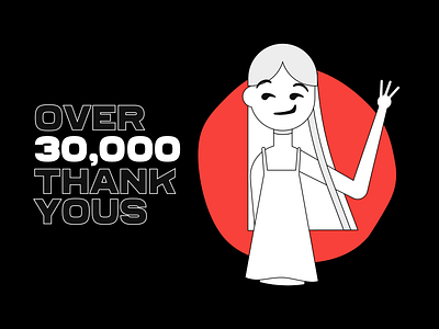 30k Thank Yous 30k crypto design dribbble fffabs followers fortnight illustration ui ux