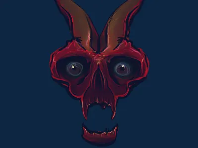 Demon demon illustration painting photoshop skull