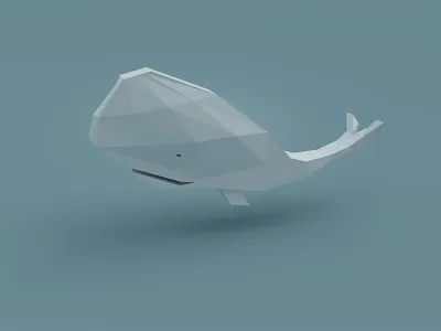Poly Whale b3d blender cute illustration isometric low poly render whale