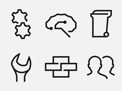 Icons for A1 corporate identity icon illustration vector vektorgrafik