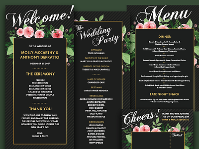 Floral Wedding Stationary Designs graphic design print design