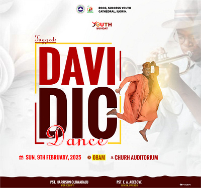 Davidic dance church design church flier graphic design