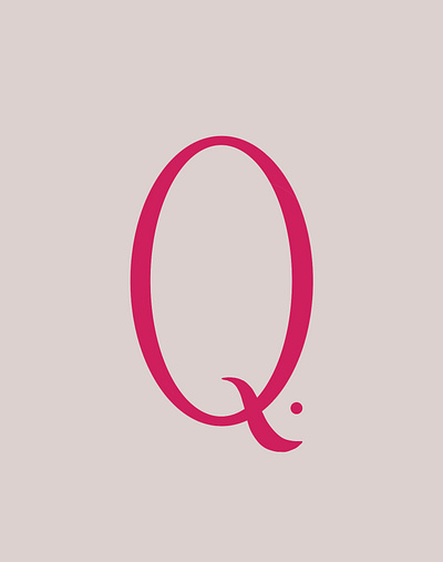 Q. brand branding design font graphic design illustration logo pink typeface