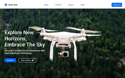 Drone Landing Page creativedesign dailyui designsystem drone dronelandingpage figma gridlayout interactiondesign interfacedesign landingpage modernui prototype responsivedesign skyview ui uiux uxdesign visualdesign webdesign webinterface