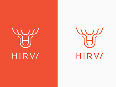 LOGO Moose + Letter H brand branding design illustration letter h line art logo logo design luxury modern moose vector