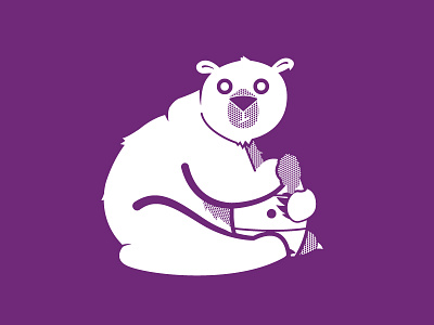 Beer Bear animal bear beer claw ears vector