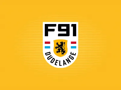 F91 Dudelange champion club emblem flag football leon logo luxemburg shield sport