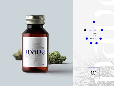 Wave CBD Extract cannibas cbd essential oil extract label marijuana packaging wave weed wholistic