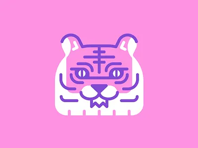 Stripey Friend cat character design illustration minimal tiger vector